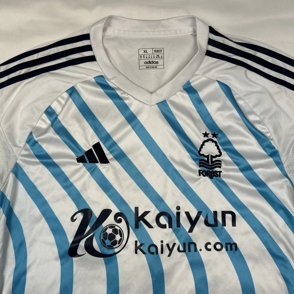 Nottingham Forest 2025 White Away Jersey Soccer Kit Adidas Sz XL Football Shirt
